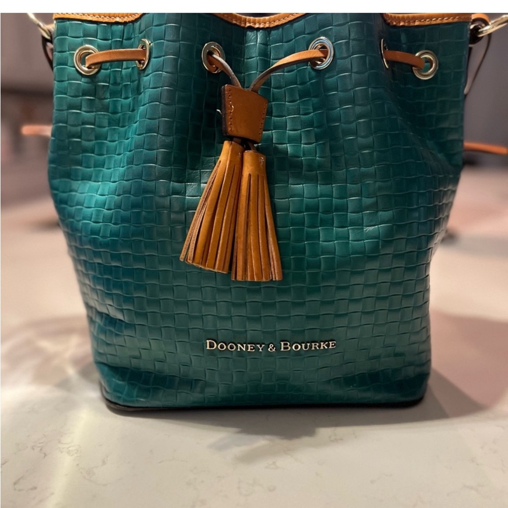 Dooney & Bourke// green bucket bag - Picture 3 of 10